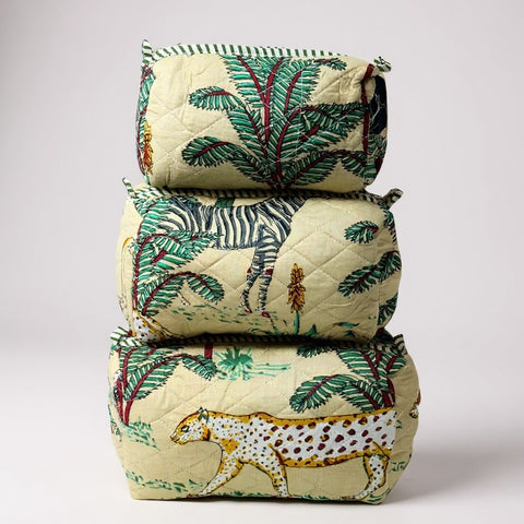 Jungle Print 3Pcs Toiletry Bag