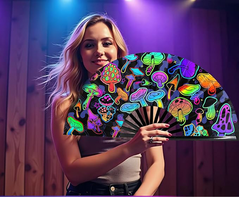 Printed Folding Line Dance Hand Fan