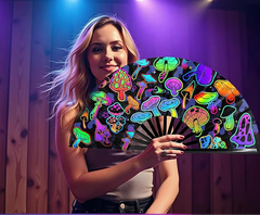 Printed Folding Line Dance Hand Fan