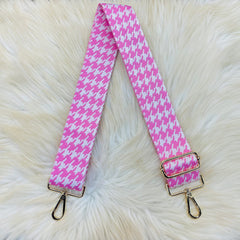 Houndstooth Style Straps - Pink