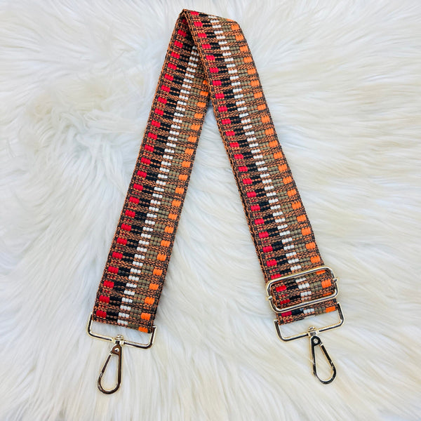 Slip Stitch Straps - Red/Mlt