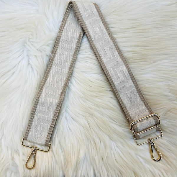 Greek Pattern Straps - Cream