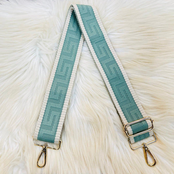 Greek Pattern Straps - Teal