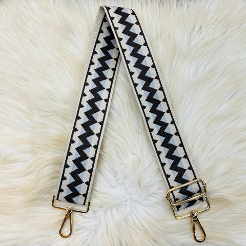 Zigzag Bag Straps - BLACK