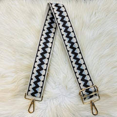 Zigzag Bag Straps - BLACK