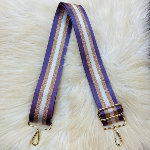 Glitter Stripe Straps - Purple