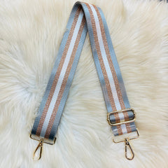 Glitter Stripe Straps - Grey