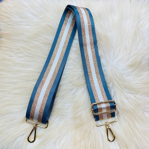 Glitter Stripe Straps - Navy