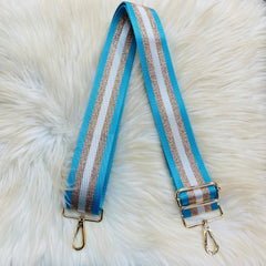 Glitter Stripe Straps - Turquoise