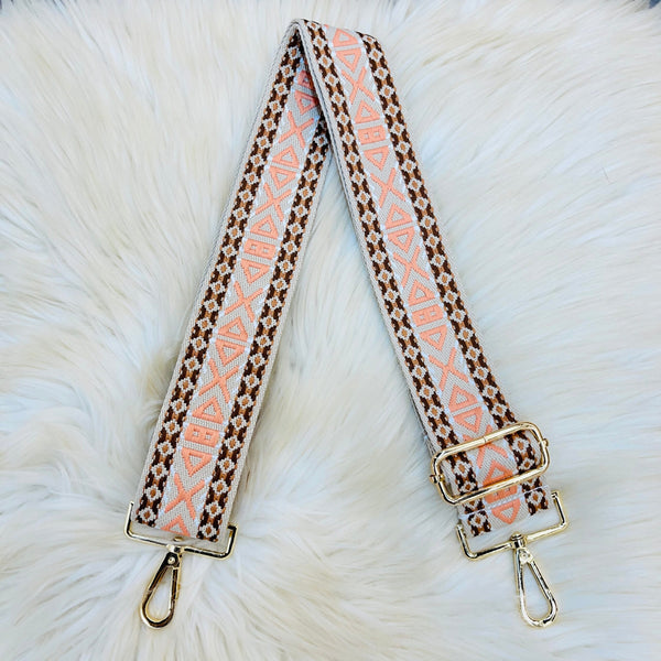 Triangle Pattern Straps - Coral