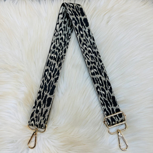 Gold Glitter Straps - leopard