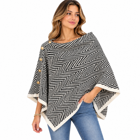 Chic Chevron Poncho