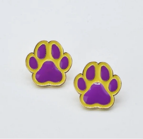 Pawprint Game Day Earring