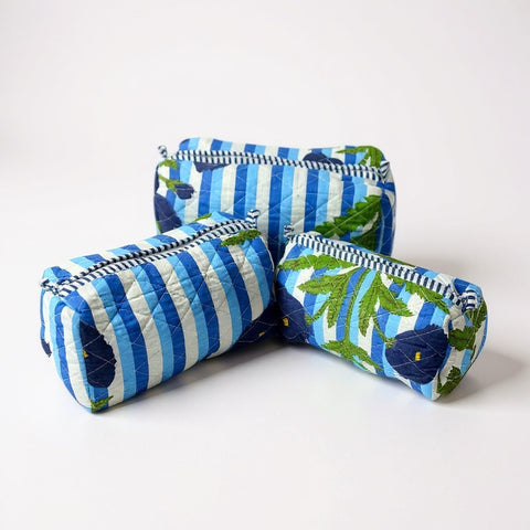 Blue Stripes 3Pcs Toiletry Bag