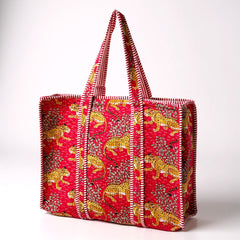 Tiger Print Large tote Bags