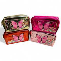 Butterfly Print Cosmetic Bag