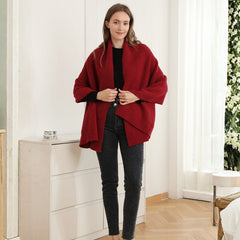 Solid Color Shawl W/ Pockets