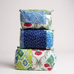 White Patch 3Pcs Toiletry Bag