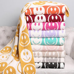 Happy Face Solid Blankets