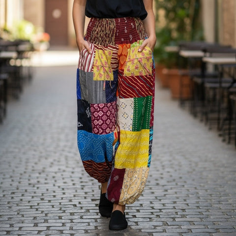 Boho Patchwork Hippie Pants