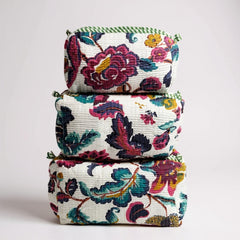 Purple Floral 3Pcs Toiletry Bag
