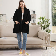 Solid Color Shawl W/ Pockets