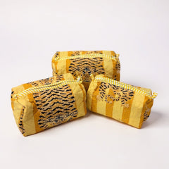 Yellow Tiger 3Pcs Toiletry Bag