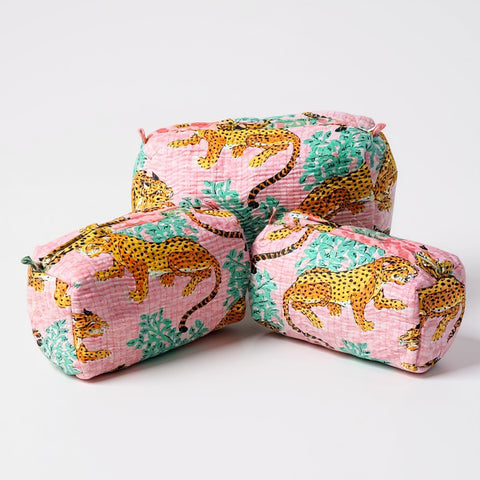 Pink Tiger 3Pcs Toiletry Bag