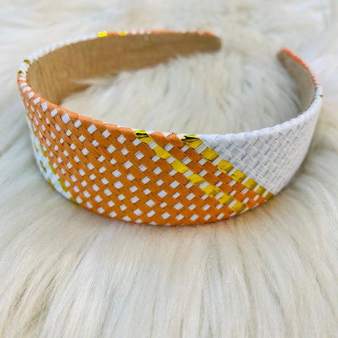 Raffia Headbands - Orange