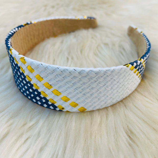 Raffia Headbands - Blue