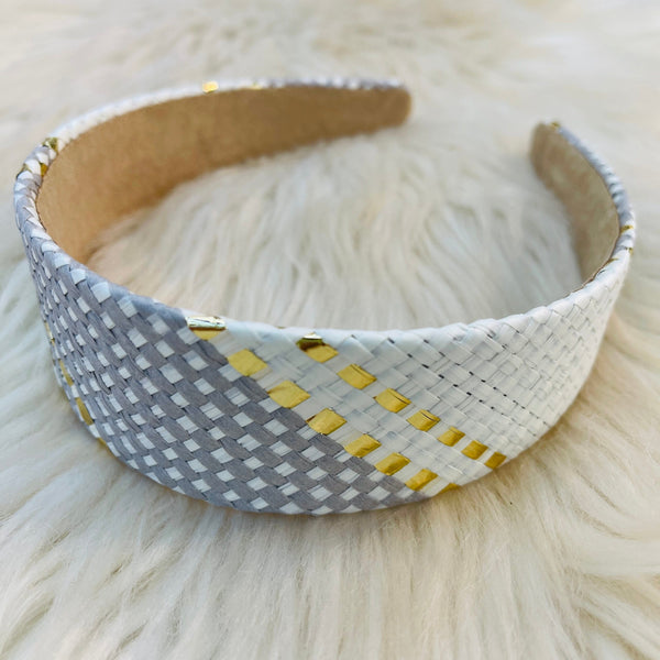 Raffia Headbands - Grey