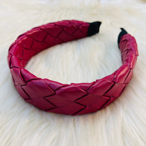 Leather Headbands - Burgundy