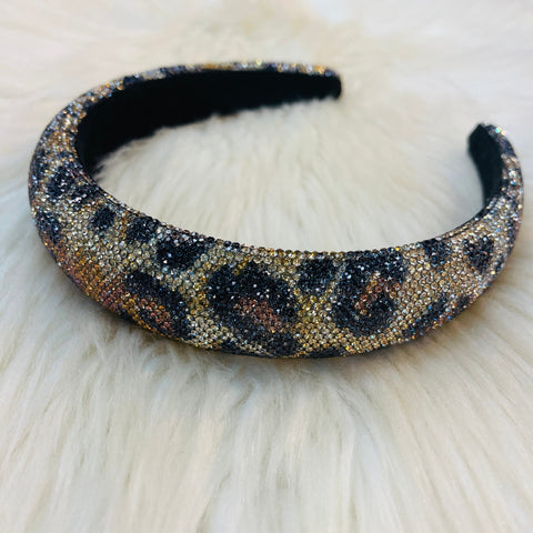 Glitter Headbands - Leopard