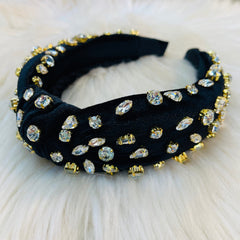 Rhinestone Headbands - Black