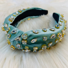 Rhinestone Headbands - Green