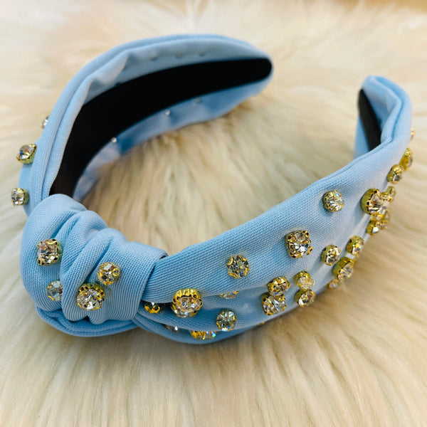 Rhinestone Headbands - Blue