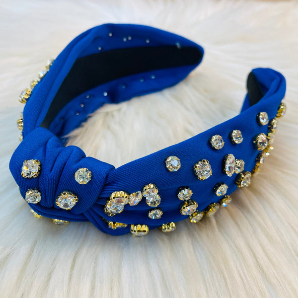 Rhinestone Headbands - Royal Blue