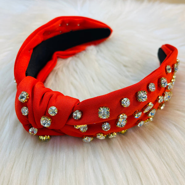 Rhinestone Headbands - Rust