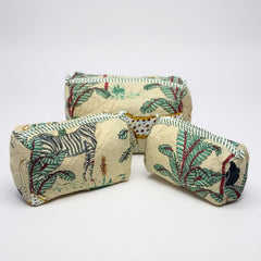 Jungle Print 3Pcs Toiletry Bag