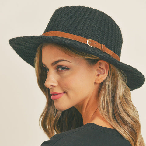 Knit Fedora Hat