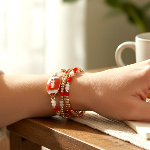 Football Stretch Bracelets