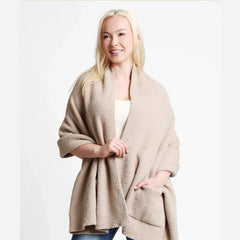 Soft Open Shawl Cardigan W/ Pockets