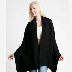 Soft Open Shawl Cardigan W/ Pockets