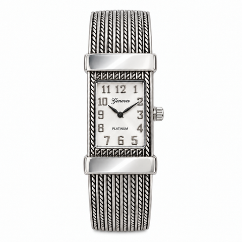 Woven Elegance Cuff Watch