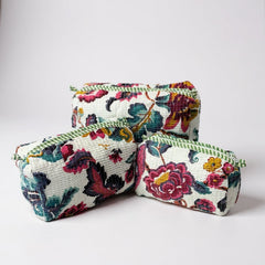 Purple Floral 3Pcs Toiletry Bag