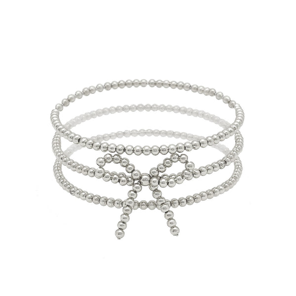 Beaded Bow Stretch Bracelets