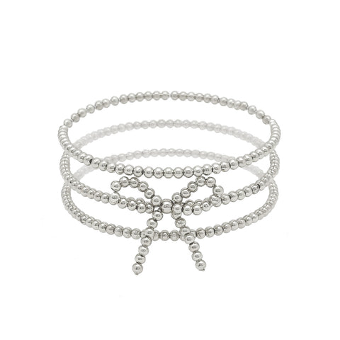 Beaded Bow Stretch Bracelets