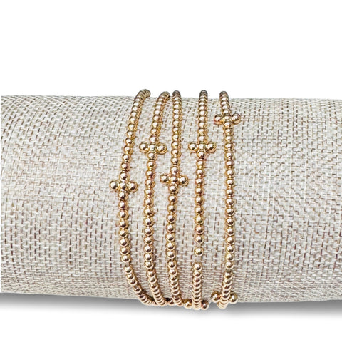 Beaded Cross Stretch Bracelets