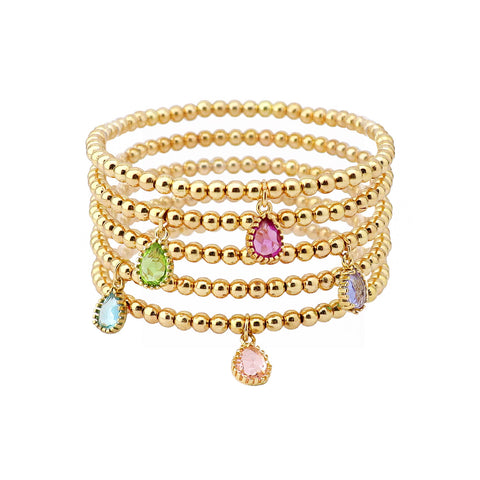 Crystal Charm Stretch Bracelet