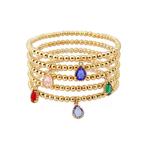 Crystal Charm Stretch Bracelet